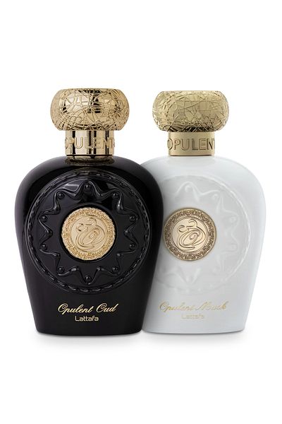 lattafa Pack of 2 Best Seller Perfumes, Opulent Musk 100 ml and Opulent Oud 100 ml