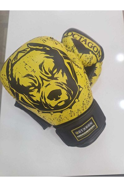 Octagon Gloves Boxing Pitbull Yellow Black