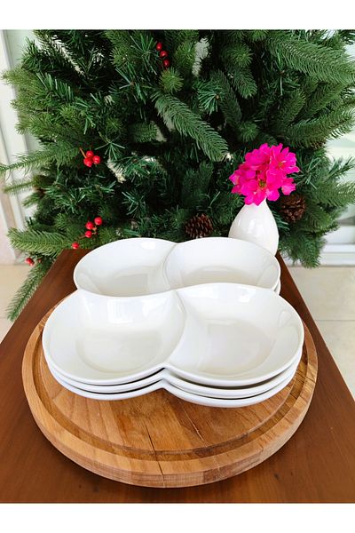 Madame Coco New Petit Concept 4 Compartment Large Presentation Plate - 22 cm - 1 Piece