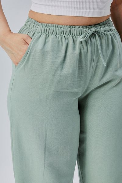 Symirna Linen Viscose Loose Fit Women's Trousers