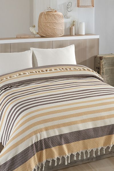 LADYNİL Double Natural Bedspread Pique 210X240