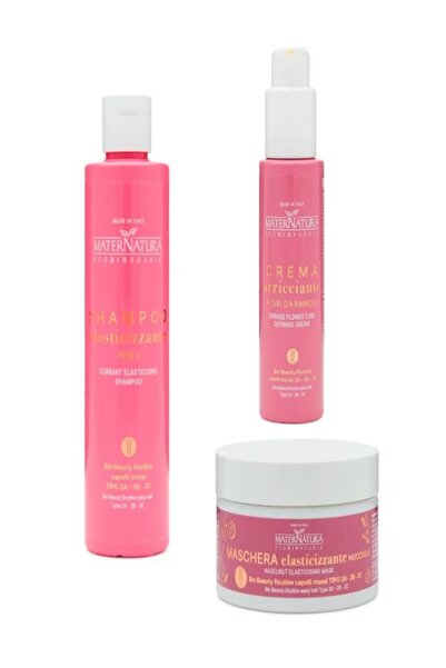 MaterNatura Set 3 produse pentru parul ondulat 550ml, eco-bio