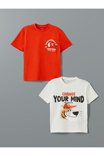 LC Waikiki Standard Fit 100% Cotton Baby Boy T-Shirt 2-Piece