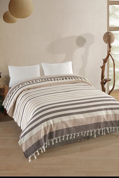 LADYNİL Double Natural Bedspread Pique 210X240