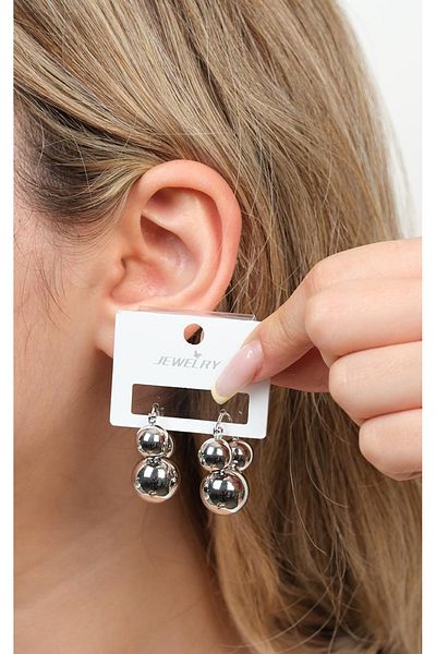 Jack Ferrero Silver Steel Women's Earrings
