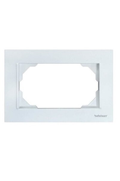 Netelsan M.U.Crv.20100 Byobu Priză dublă cu cadru alb