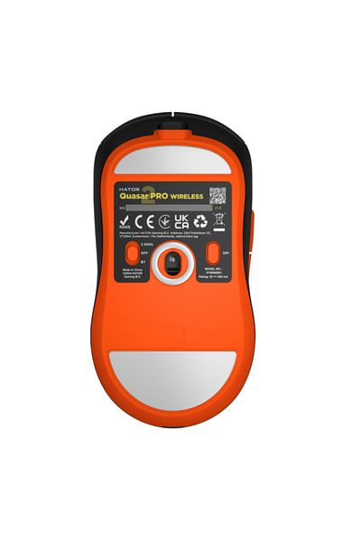 HATOR Mouse Hator Quasar 2 Pro, Wired, Wireless, USB (Portocaliu/Negru)