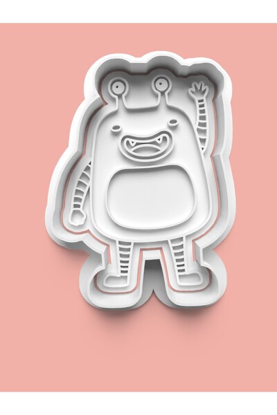 AKTASTORE قالب بسكويت على شكل وحش وقالب عجينة السكر