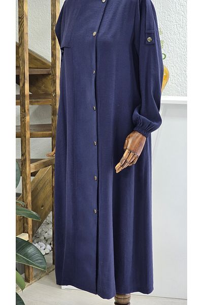 NANTİREA Navy Blue Hijab Wear Cap Summer