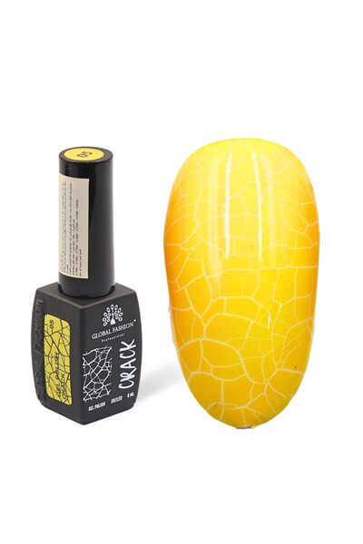 global fashion طلاء أظافر جل كراكل 8 مل - 12 لونًا نابضًا بالحياة، تأثير تشقق...