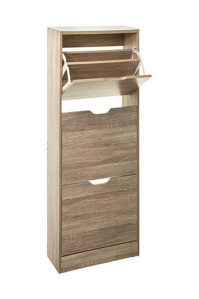 Five Simply Smart 3-Drawer Modern Design Rectangular Shoe Rack