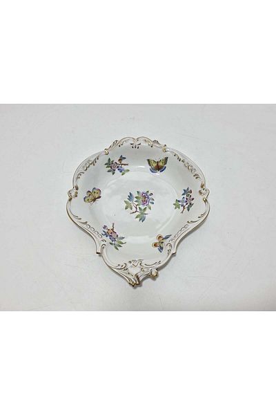 HEREND 7514 Hand Painted Porcelain Fruit Serving Plate