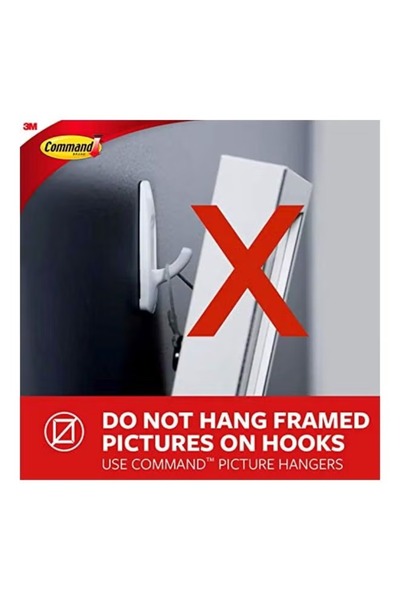 COMMAND Medium Wire Hooks White 3.1 x 1.1 x 1.1inch