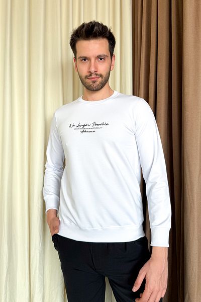 ModaPlaza Men's Long Sleeve 2-Strand Sweat 20252