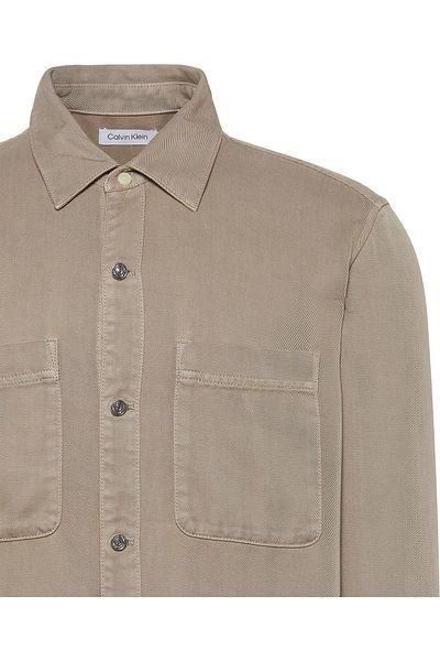 Calvin Klein Calvin Klein Men Aluminum Soft Overdye Twill Shirt