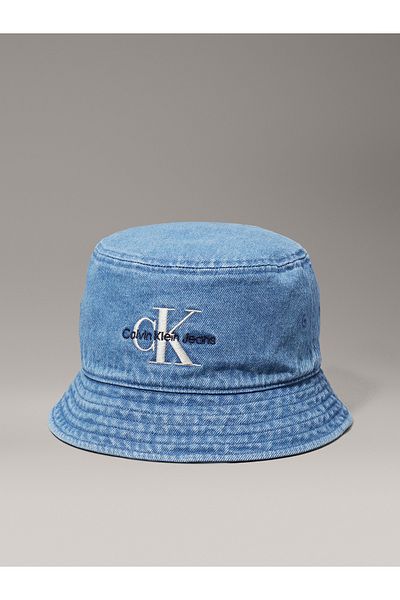 Calvin Klein Men Vintage Denim Denim Monologo Embroidery Bucket Hat