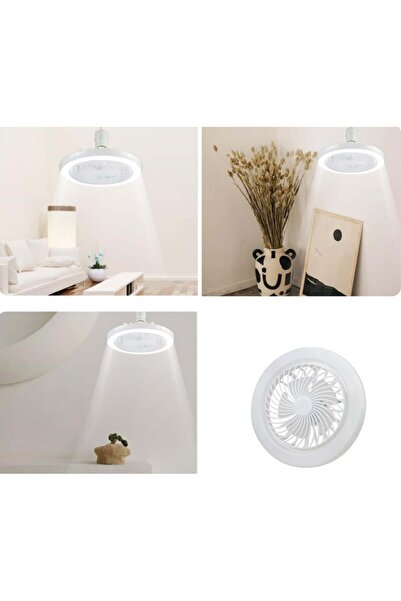 Cata CT-1153 Poyraz Fanlı LED 42 Watt Ampul Lamba Beyaz Işık Vantilatör Aydınlatma E27 3 Renk Dim Ed
