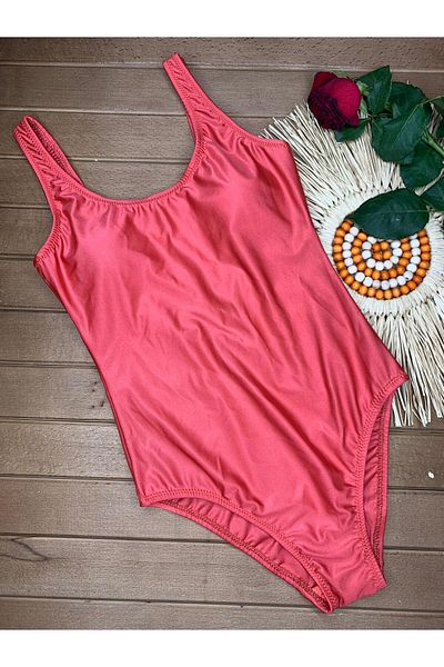 XORVİO Women's Coral Color Strap Swimsuit Lycra Flexible Stylish Quality