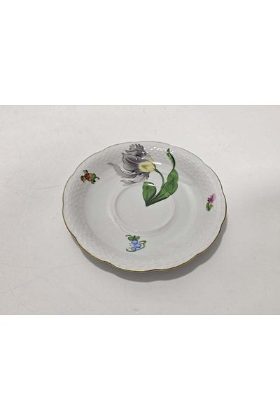 HEREND 734 Hand Painting Porcelain Tea Cup Saucer (006)