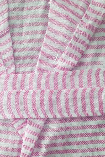 Mira Home Hooded Unisex Peshtemal Beach Bathrobe 100% Cotton Seaside Stripe