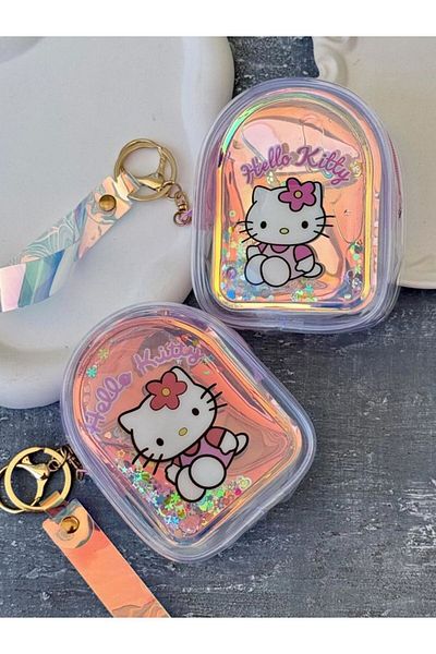 EyER Shoping Transparent Water Sequin Helogram Wallet Bag Ornament 1 Piece White