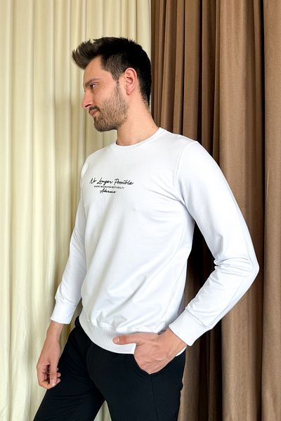 ModaPlaza Men's Long Sleeve 2-Strand Sweat 20252