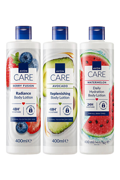 AVON Avokado Karpuz Yaban Mersini ve Çilek Özü İçeren Vücut Losyonu Paketi
