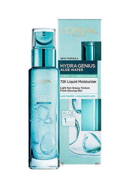L'Oreal Paris L'Oréal Paris Hydra Genius Aloe Water 72H Liquid Moisturizer Normal to Combination skin White 70ml