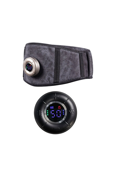 TAAM_SA حزام تدفئة ومساج للبطن والدورة الشهرية يعمل لاسلكيا مع شاشة تحكم لتخف...