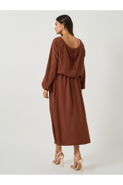 Styli Solid Round Neck Crop Top and Maxi Skirt Co-Ords