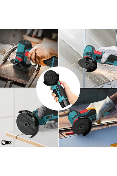Generic Polizor unghiular mini , fara perii, 12V, 800W, 19500rpm, 10 discuri , 2 baterii si incarcator