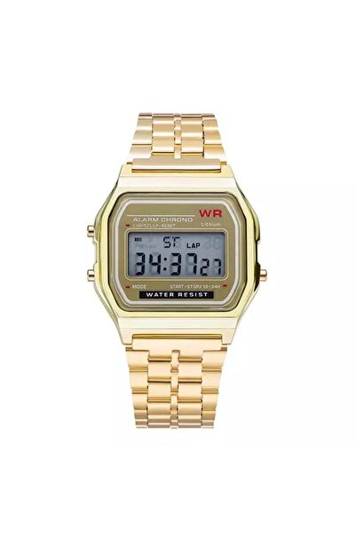 Tessero - Ceas de mână cronograf digital, model retro vintage, brățară metalică, unisex, mecanic cu cuarț