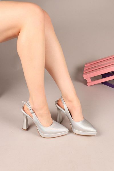 Birikon RENİSA Tocuri cu platformă Stiletto SILVER