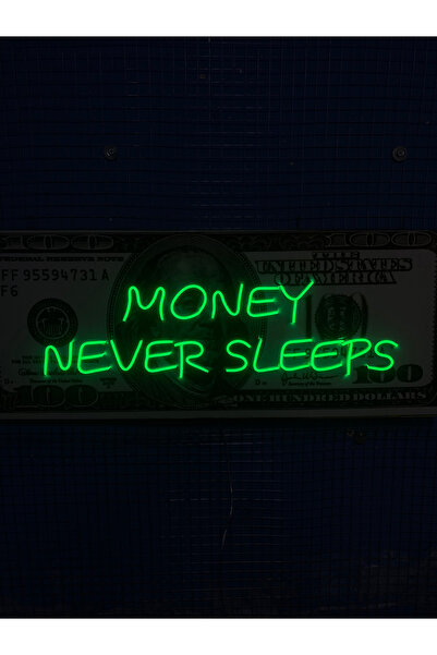 Neon Money Never Sleeps Neon Tablo