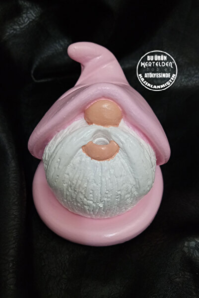 herteldenhobies Cüce Gnome Konik Tütsülük - 9 cm Taş Tozundan El Yapımı Dekor...