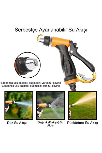AboutThePerfect 12V 100W Yüksek Basınçlı Araba Yıkama Pompası Seti 160 PSI 6m Hortum 6 Yıl Garantili