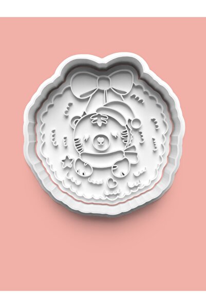 AKTASTORE قالب بسكويت على شكل دمية دب لطيف وقالب عجينة السكر