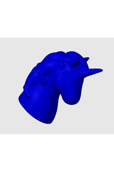 3DONE MODELS Unicorn Piggy Bank, money saving, early financial education, 3D printed, blue, 15 cm