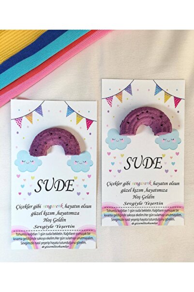 gizemli tohumlar Tohumlu Kart 50 Adet Doğum günü ,Baby Shower,Hediyelik 8X14 CM