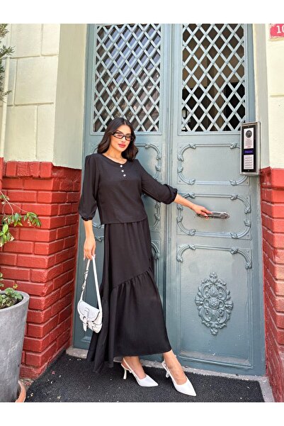 ikomteks Linen Skirt Set