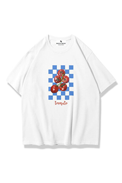 Bozz&Bozz Collection Tricou unisex oversize pentru picnic cu tomate