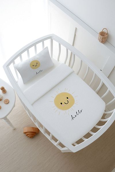 Tuğba Kuğu Pike Set - Pure Baby - Smiling Sun - 60 X 100 cm