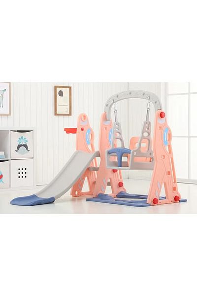 FULLJOY 3*1 Airplane Slide with Swing and Basketball Hoop, FJY-178