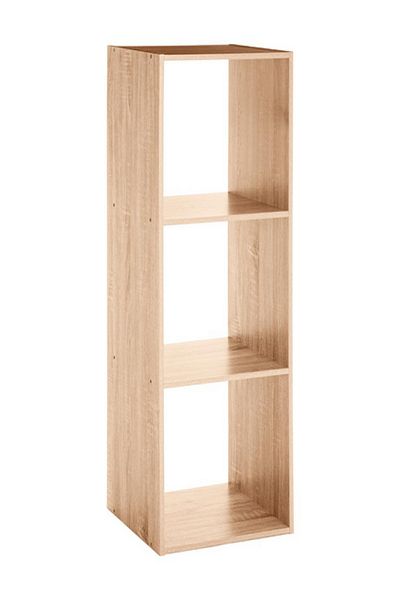 Five Simply Smart 3-Compartment Mix N Modul Wooden Storage Shelf