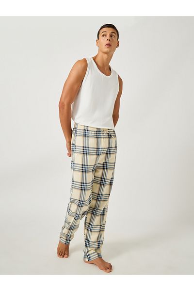Styli Checked Woven Straight Pyjama with Drawcord