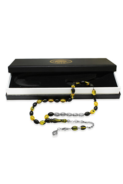 Tesbihane Κεχριμπάρι Θεσβίνιο Προσευχής - Με Μεταλλική Φούντα - Με Ειδικό Κου...