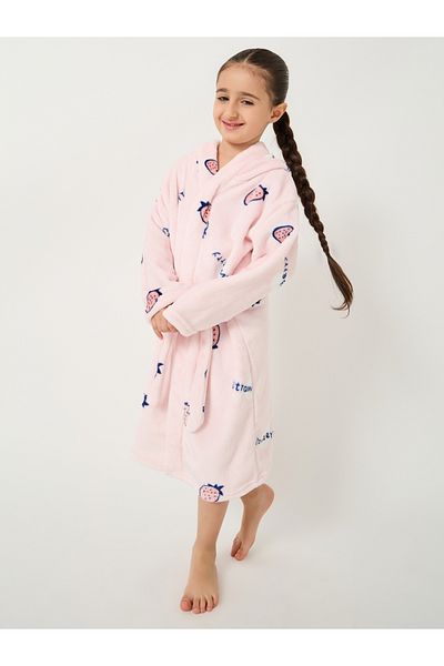 Styli Strawberry Printed Hooded Robe