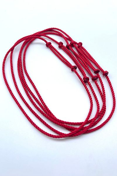 Concept HuBuTU 5 Pieces Red Twisted Rope Simple and Stylish Anklet Set