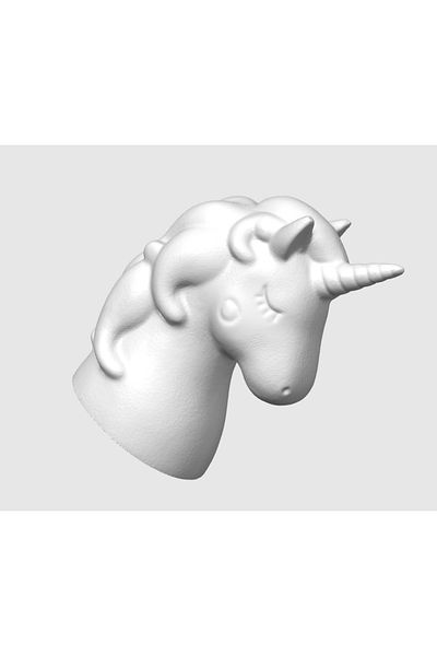 3DONE MODELS Unicorn Piggy Bank, money saving, early financial education, 3D printed, white, 15 cm