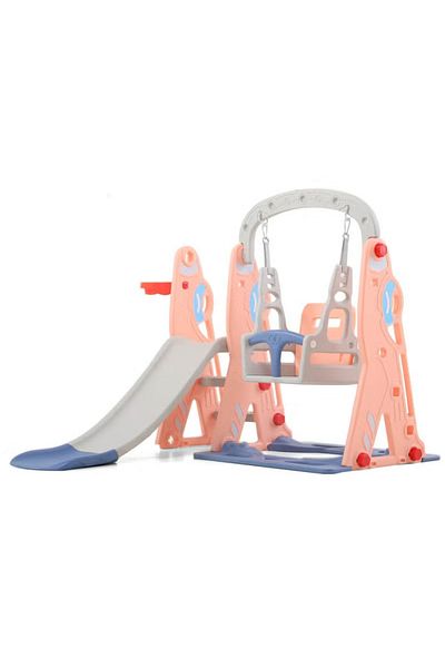 FULLJOY 3*1 Airplane Slide with Swing and Basketball Hoop, FJY-178